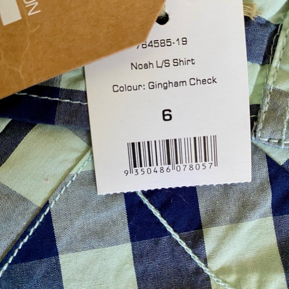 NWT Cotton On Kids Boys Plaid Long Sleeve Button Up Size 6 - Picture 7 of 13